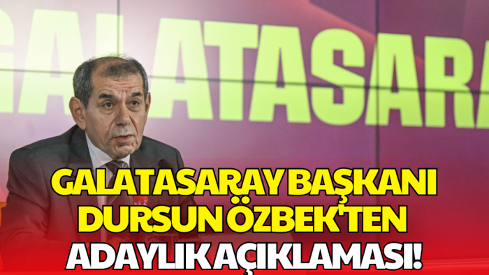 Galatasaray Başkanı Dursun Özbek'ten' Adaylık' Sorusuna İlk Yanıt